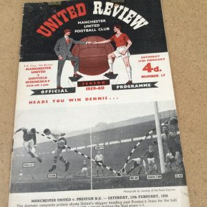 Manchester United v Sheffield Wednesday F.A. Cup Matchday Programme 1960