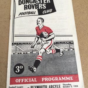 Doncaster Rovers v Plymouth Argyle Matchday Programme 1958