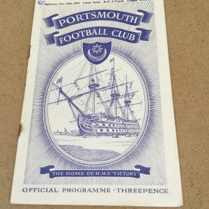 Portsmouth v Luton Town Matchday Programme 1955