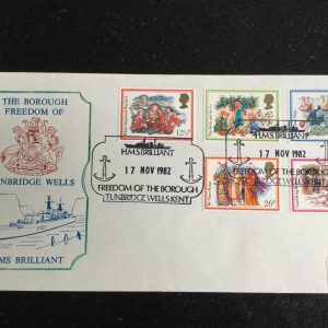 H.M.S. BRILLIANT Christmas Historic Relics F.D.C. 1982