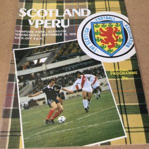 Scotland v Peru International Matchday Programme 1979