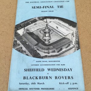 Sheffield Wednesday v Blackburn Rovers FA Cup Semi Final Matchday Programme 1960