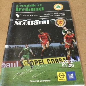 Republic of Ireland v Scotland European Championship Matchday Programme 1986