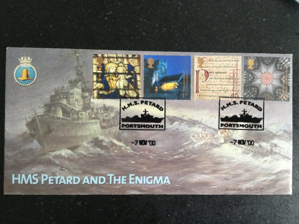 H.M.S. PETARD and The Enigma Official F.D.C. 2000