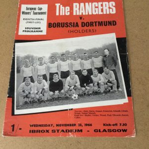 Rangers v Borussia Dortmund E.C.W.C. Matchday Programme 1966