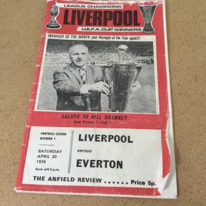 Liverpool v Everton Match Day Programme 1974