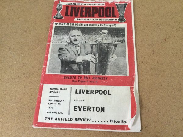 Liverpool v Everton Match Day Programme 1974