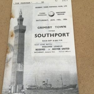 Grimsby Town v Southport Matchday Programme 1956