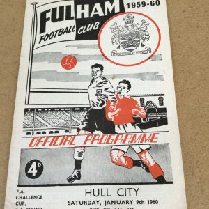 Fulham v Hull City F.A. Cup Matchday Programme 1960