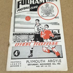 Fulham v Plymouth Argyle Matchday Programme 1955