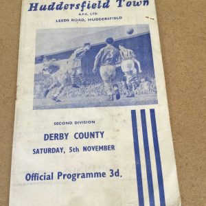 Huddersfield Town v Derby County Matchday Programme 1960