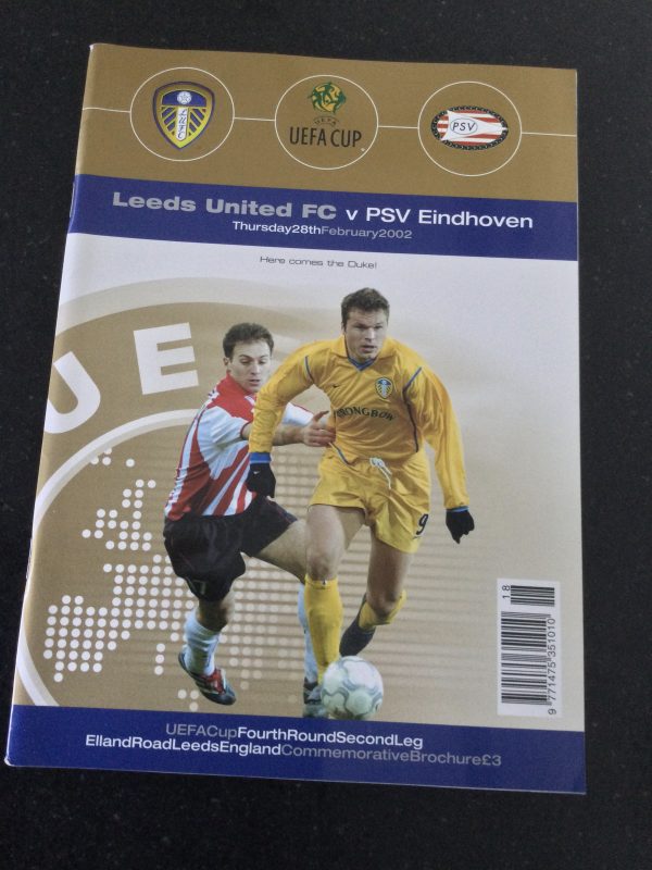 Leeds United v  Barcelona, RSC Anderlecht, PSV Eindhoven, CS Maritimo & Troyes Champions League & UEFA Cup Match Day Programmes 2000, 2001 & 2002 - Image 3
