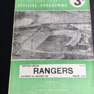 Hibernian v Rangers Match Day Programme 1962