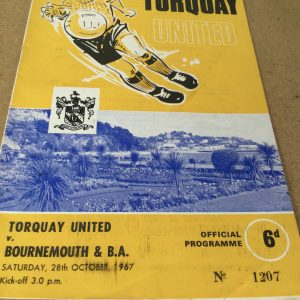 Torquay United v Bournemouth & B.A. Match Day Programme 1967