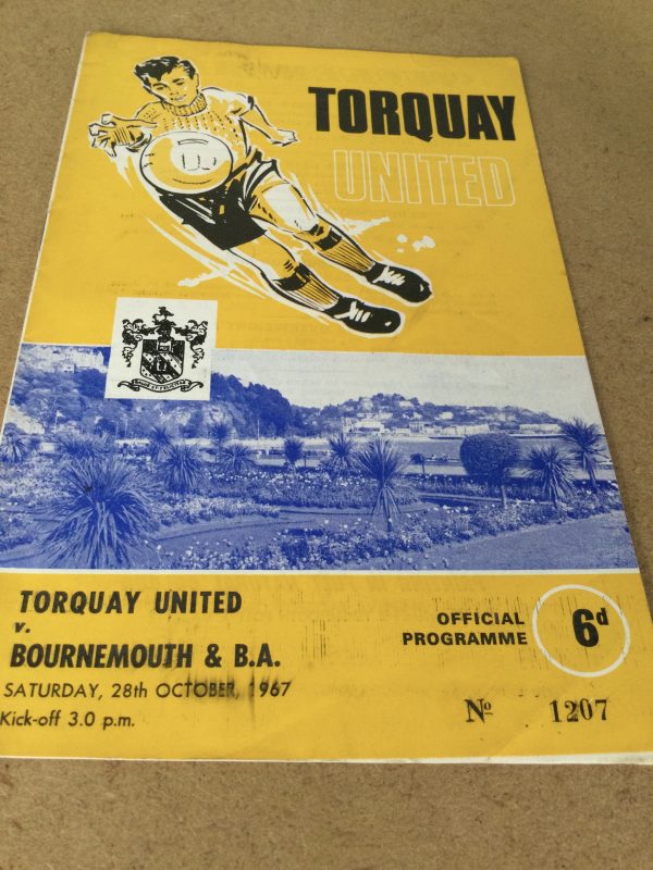 Torquay United v Bournemouth & B.A. Match Day Programme 1967