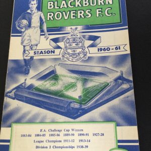 Blackburn Rovers v Nottingham Forest Match Day Programme 1960