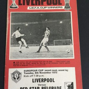 Liverpool v Red Star Belgrade European Cup Match Day Programme 1973