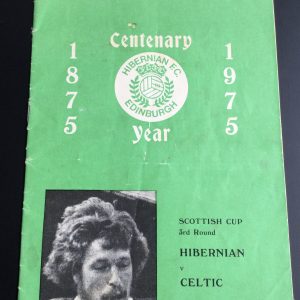 Hibernian v Celtic Scottish Cup Match Day Programme 1975