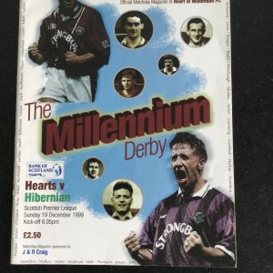 Heart of Midlothian v Hibernian Millennium Derby Match Day Programme 1999