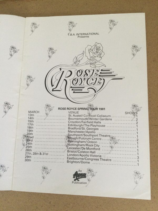 Rose Royce U.K. Spring Tour Programme 1981 - Image 2