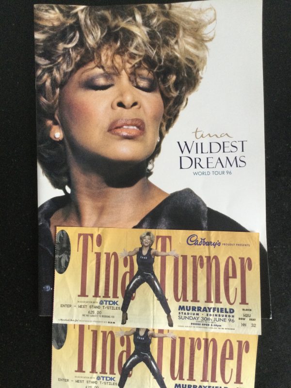 Tina Turner Wildest Dreams World Tour Programme c/w Tickets 1996