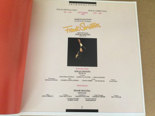 Frank Sinatra, Frank, The Vintage Years U.K. Concert Souvenir Programme 1980 - Image 2