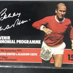 Bobby Charlton Testimonial Manchester United v Celtic Match Day Programme 1972