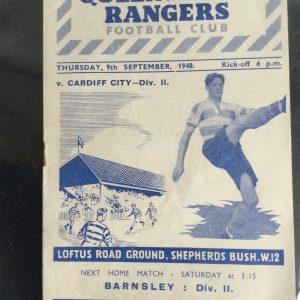 Queen's Park Rangers v Cardiff City Match Day Programme 1948