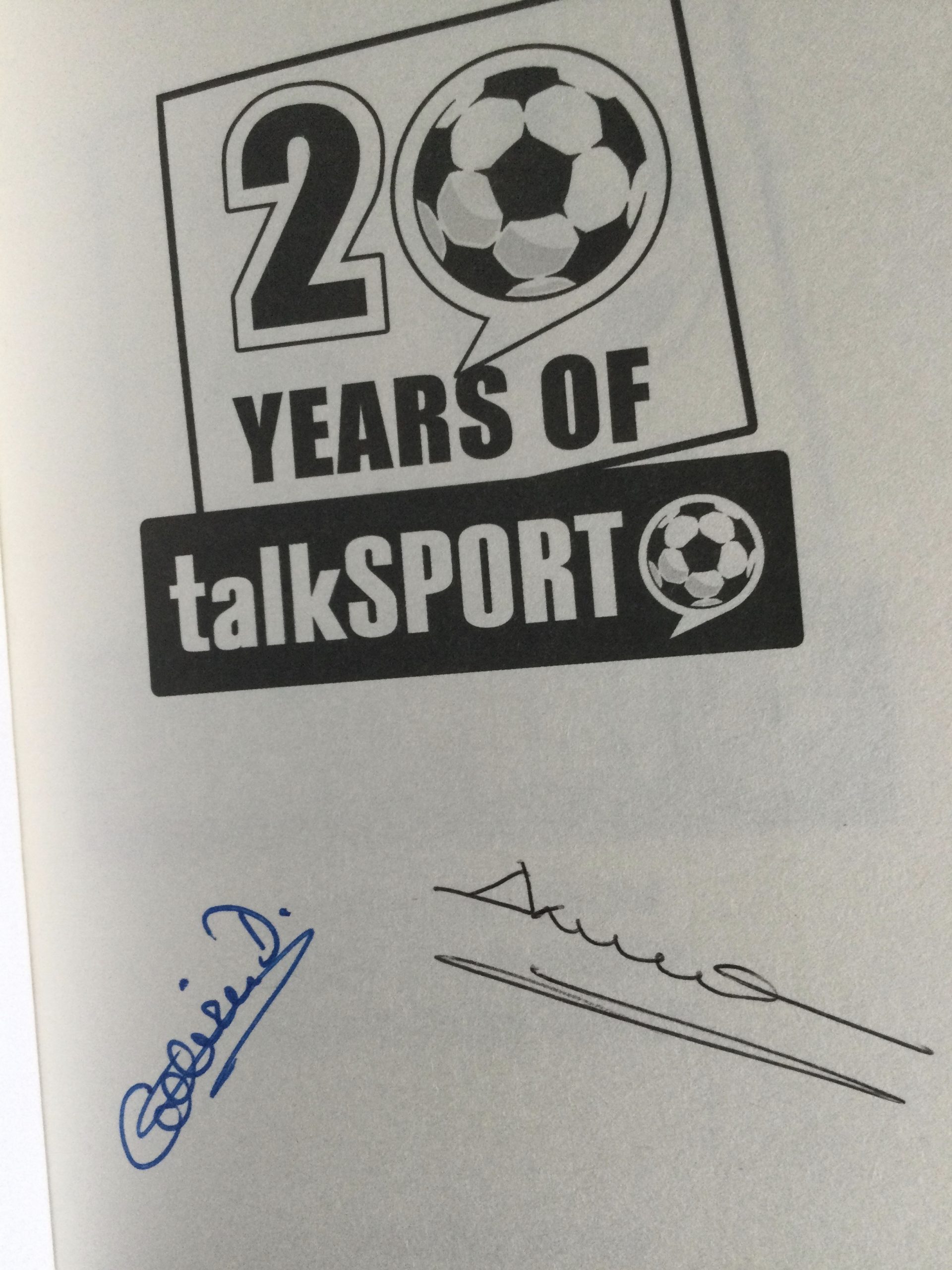 20 Years Of TalkSport by Ian Cruise Softback Signed - Image 2