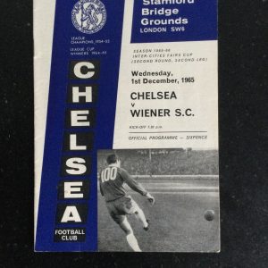 Chelsea v Wiener S.C. Fairs Cup Match Day Programme 1965