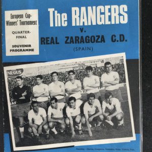 Rangers v Real Zaragoza E.C.W.C. Matchday Programme 1967