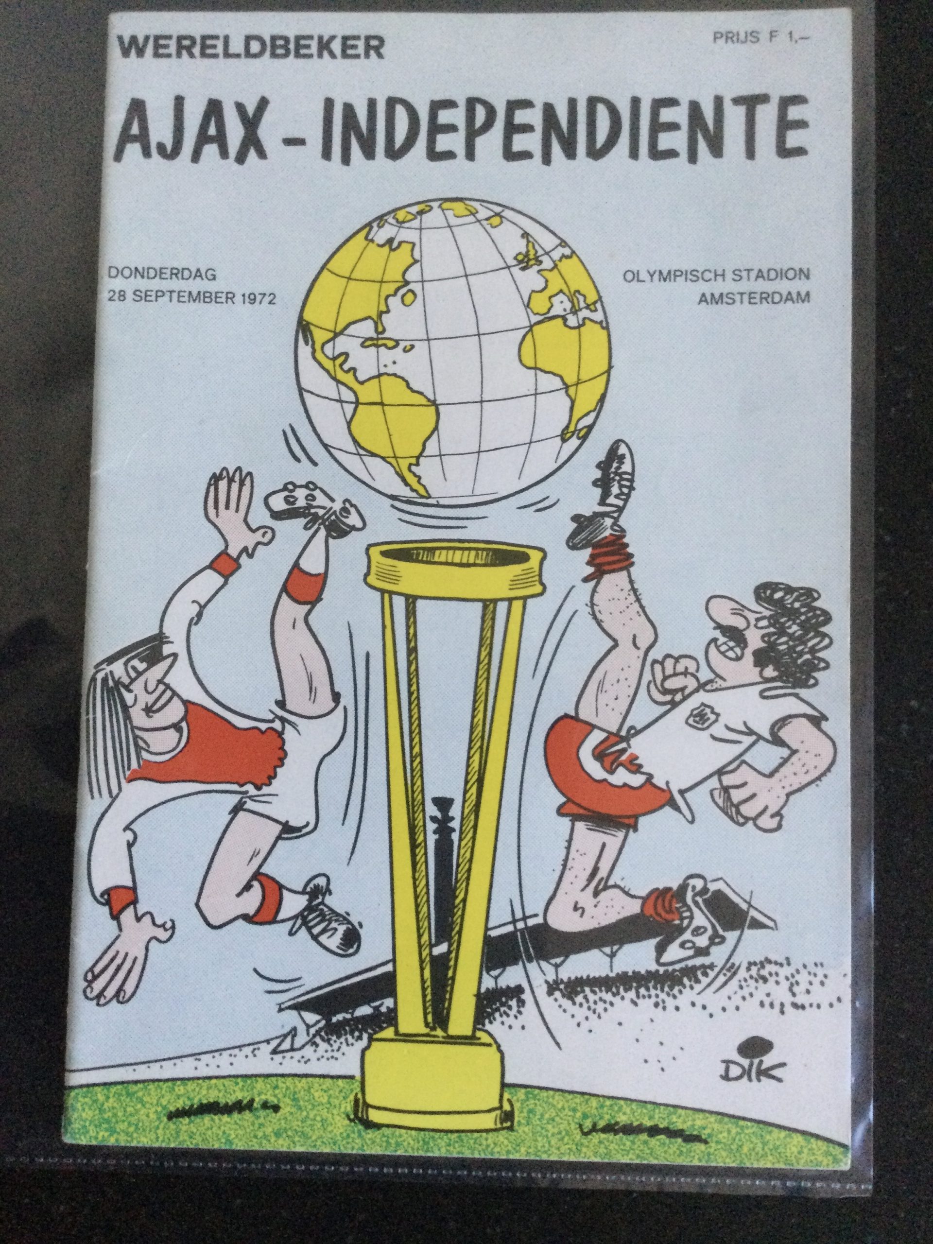 Ajax v Independiente World Club Championship Match Day Programme 1972