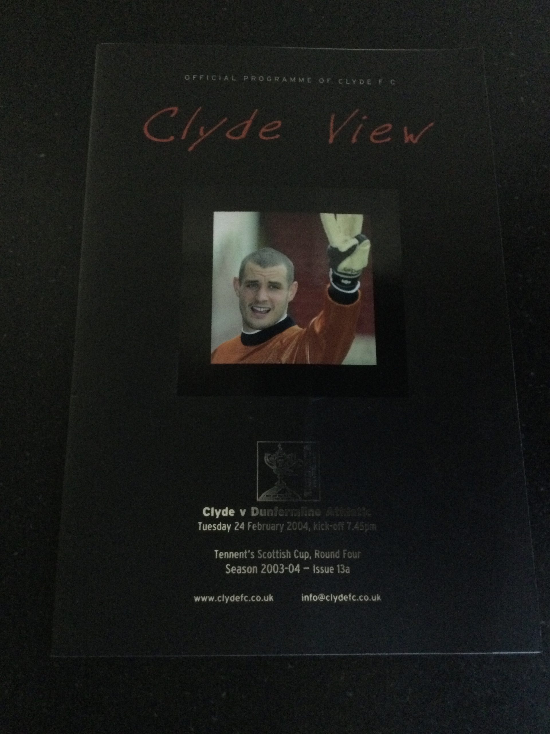 Clyde v Dunfermline Athletic Scottish Cup Match Day Programmes 2004 - Image 2