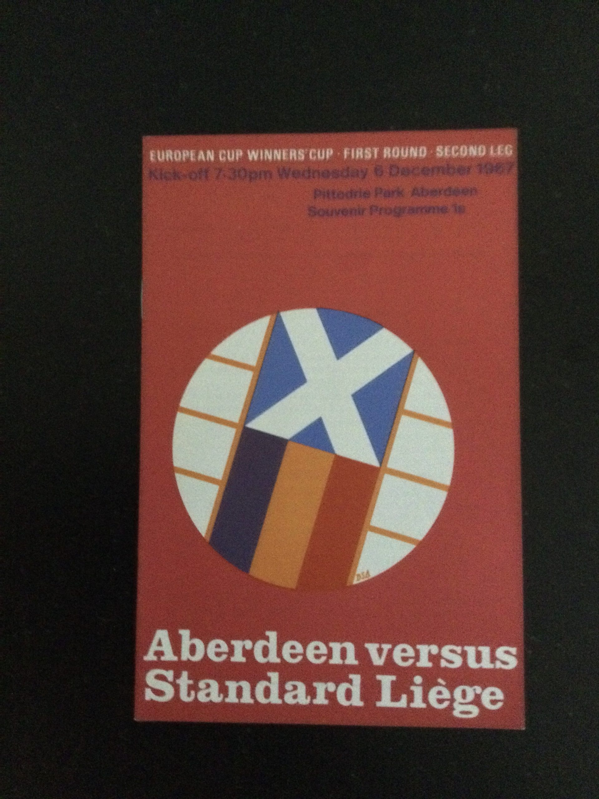 Aberdeen v Standard Liege E.C.W.C. Matchday Programme 1967