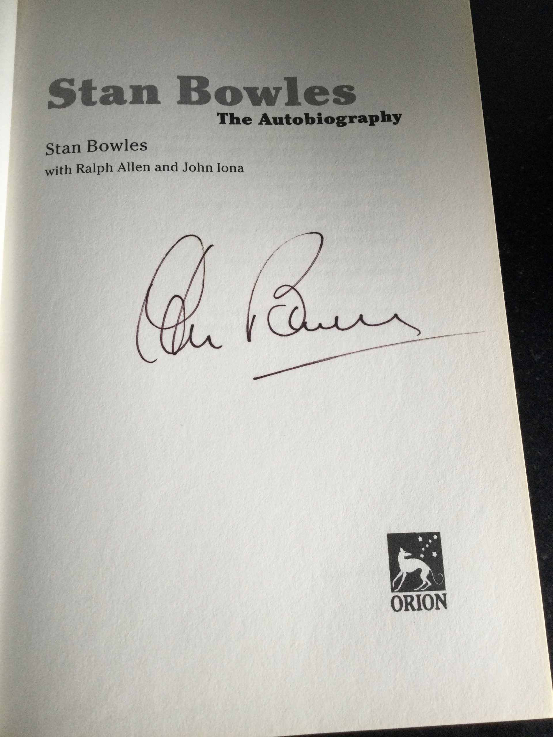 Stan Bowles The Autobiography By Stan Bowles Hardcover Signed 2004 - Image 2