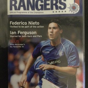 Rangers v Dunfermline Athletic Match Day Programme 2005