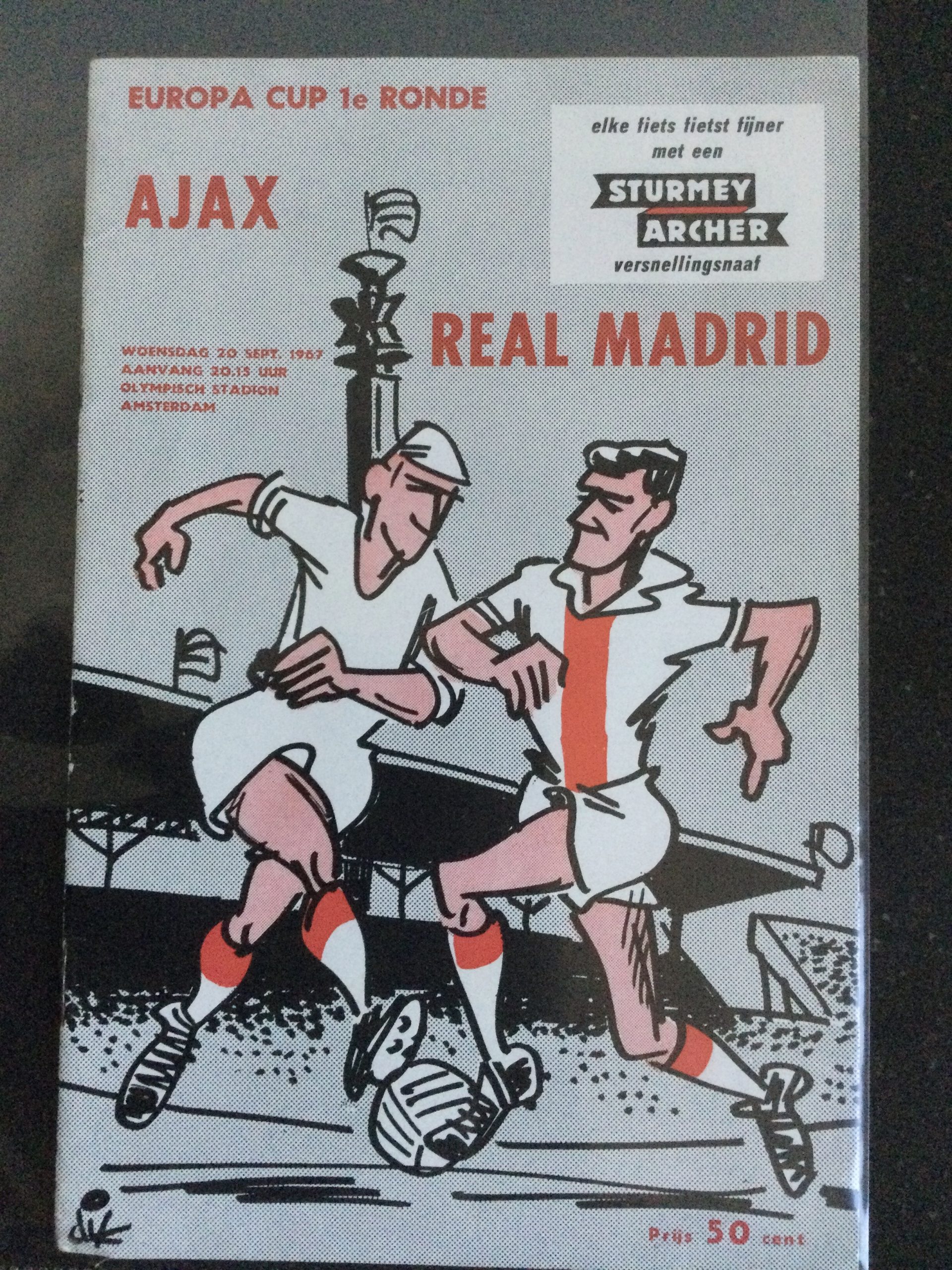 Ajax v Real Madrid European Cup Match Day Programme 1967
