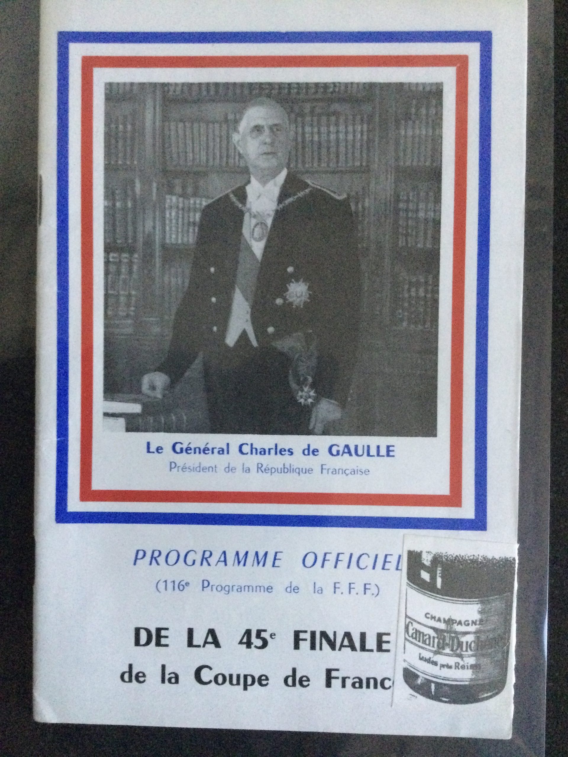 Nancy v St Etienne French Cup Final Match Day Programme 1962