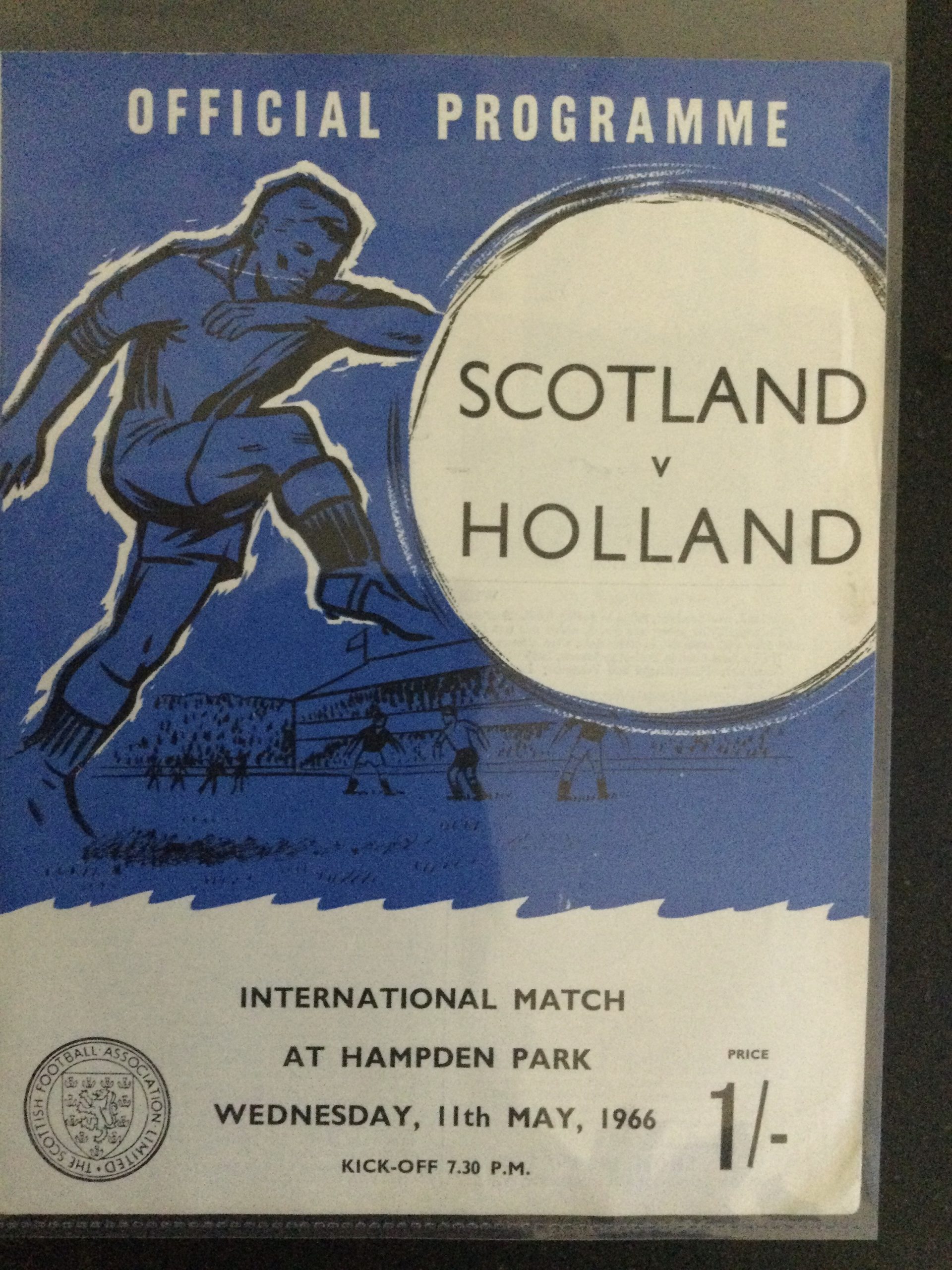 Scotland v Holland Matchday Programme 1966