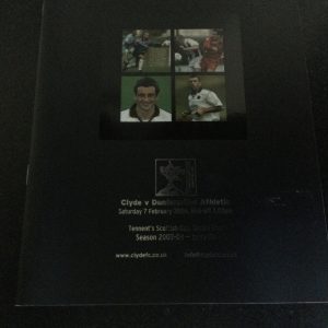 Clyde v Dunfermline Athletic Scottish Cup Match Day Programmes 2004