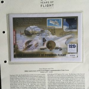 100th Anniversary Of Powered Flight Commemorative Coin Cover 2003