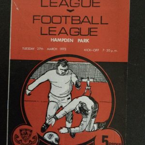 Scottish League v The Football League Match Day Programme 1973