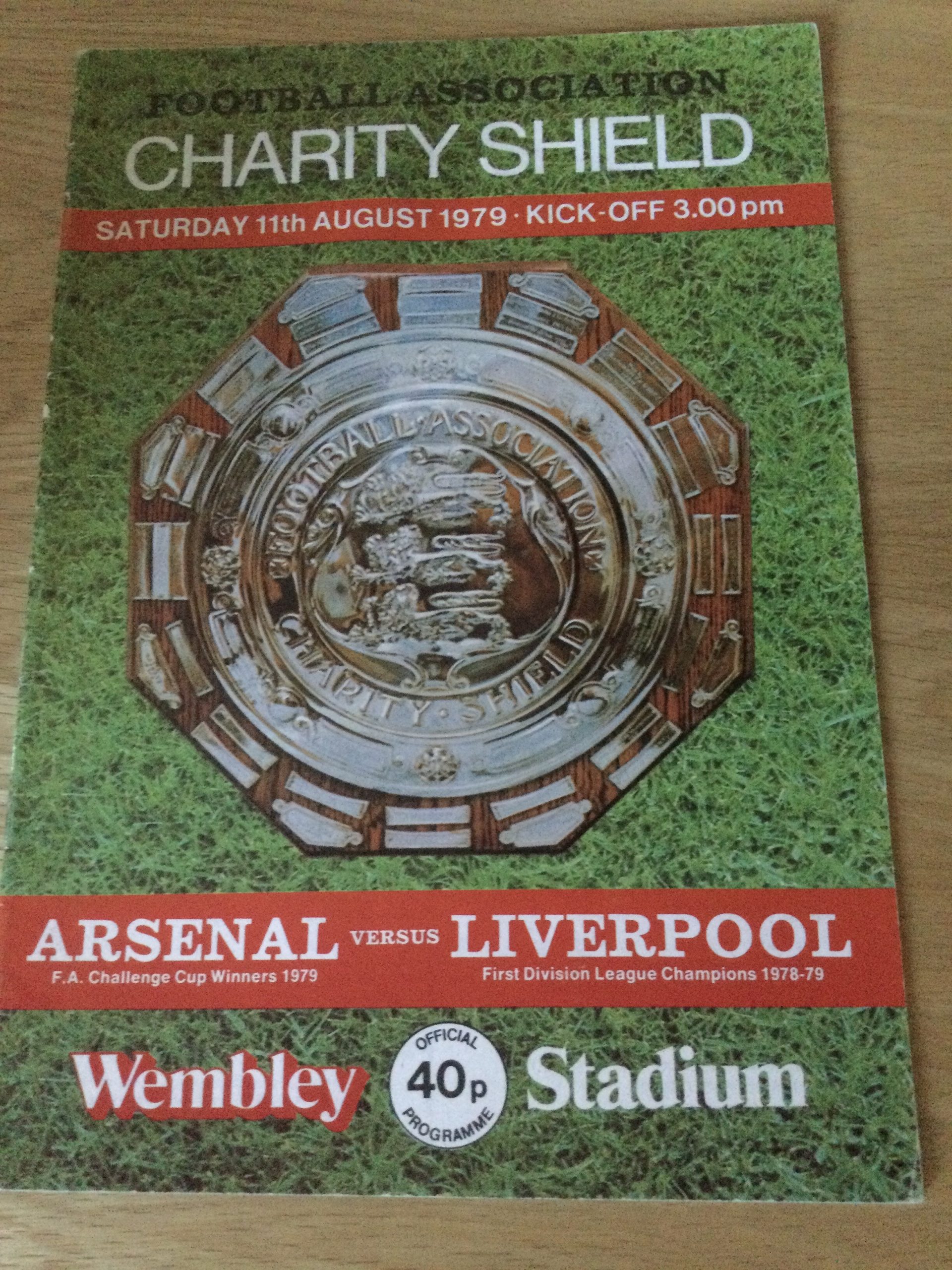 Arsenal v Liverpool Charity Shield Match Day Programme 1979