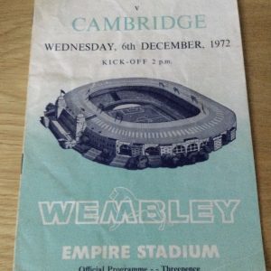 Oxford v Cambridge Inter-Varsity Soccer Match, Match Day Programme 1972