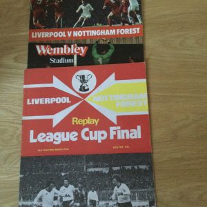 Liverpool v Nottingham Forest League Cup Final & Replay Match Day Programmes 1978