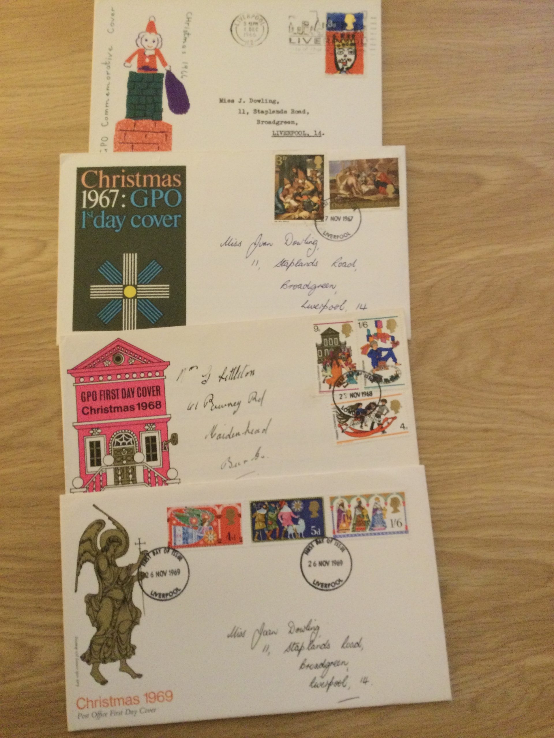 30 x Christmas FDC's From 1966 to 1997