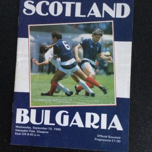 Scotland v Bulgaria European Championship Match Day Programme 1986