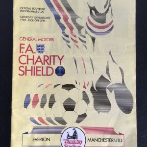 Everton v Manchester United Charity Shield Match Day Programme 1985