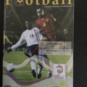 Macedonia v England EURO Qualifier Match Day Programme 2006
