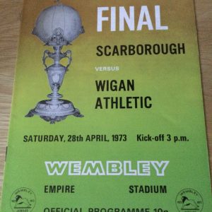 Scarborough v Wigan Athletic F. A. Challenge Trophy Final Match Day Programme 1973
